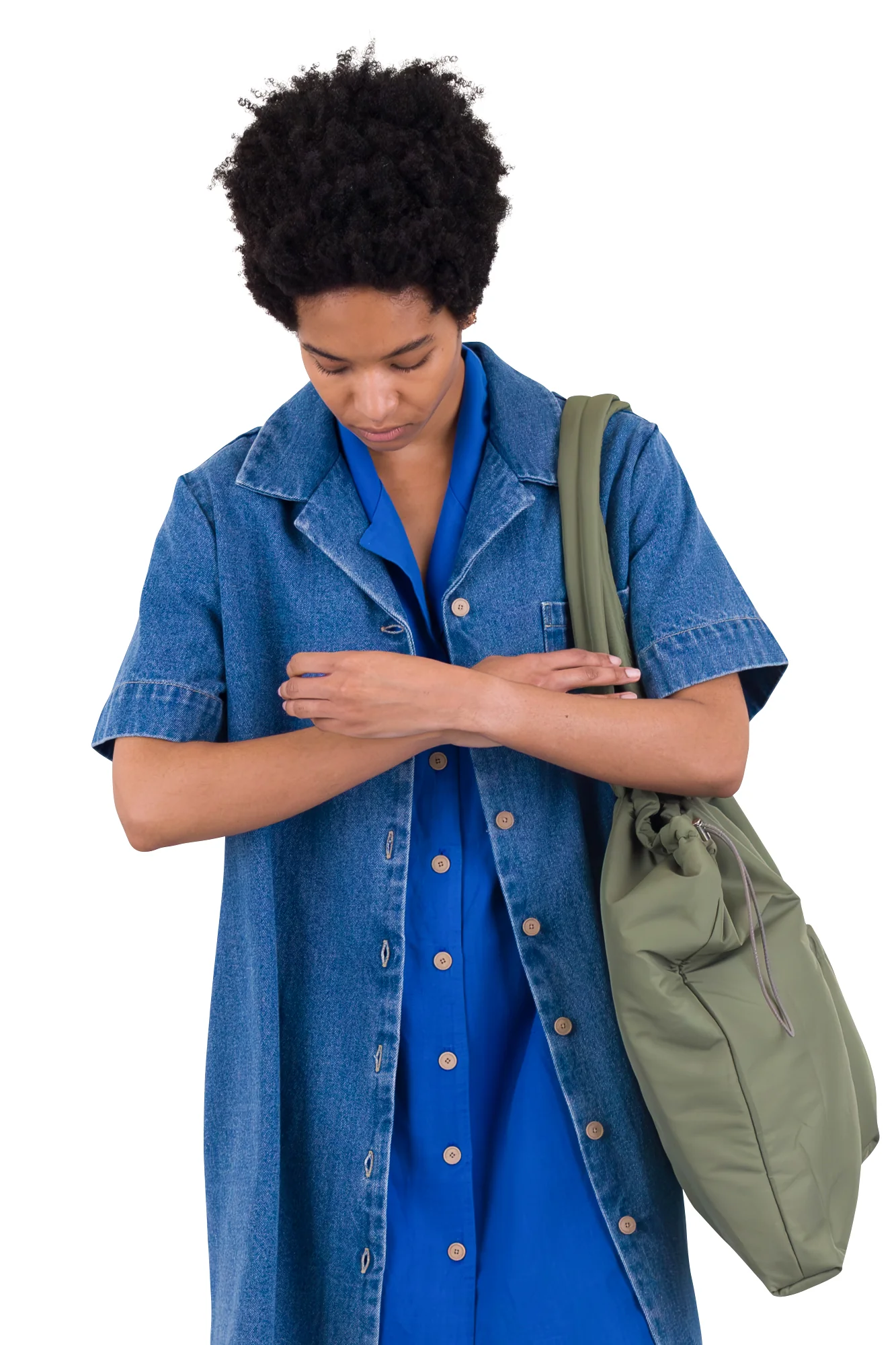 Shirt Dress - Heavy Bleach Denim - Image 5