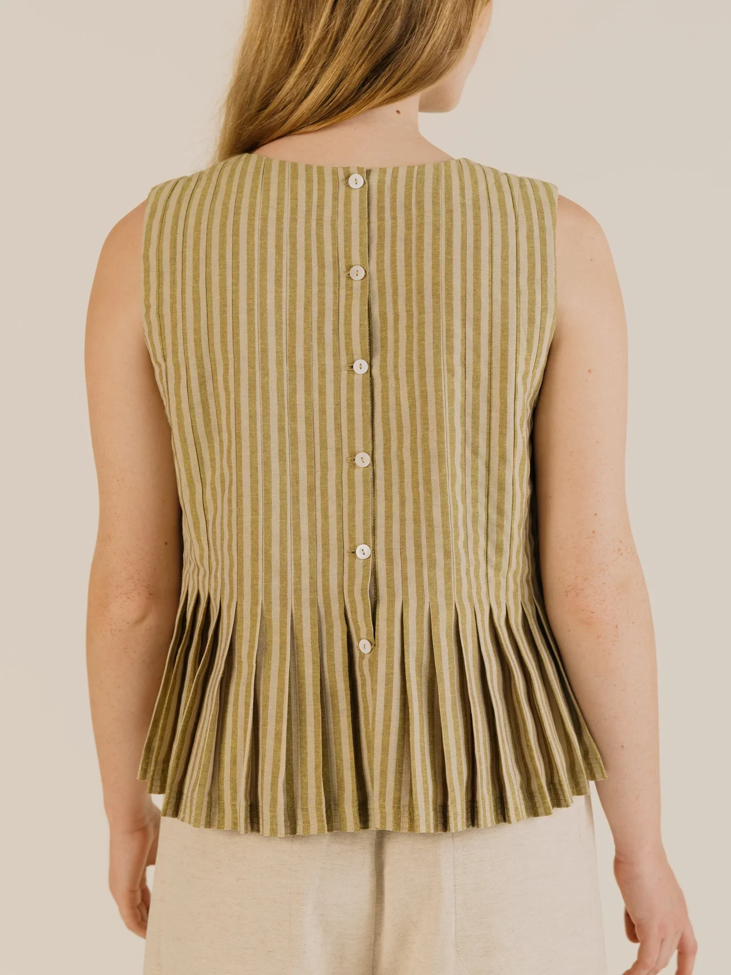 Sideline | Minnie Top - Ochre Stripe - Image 4