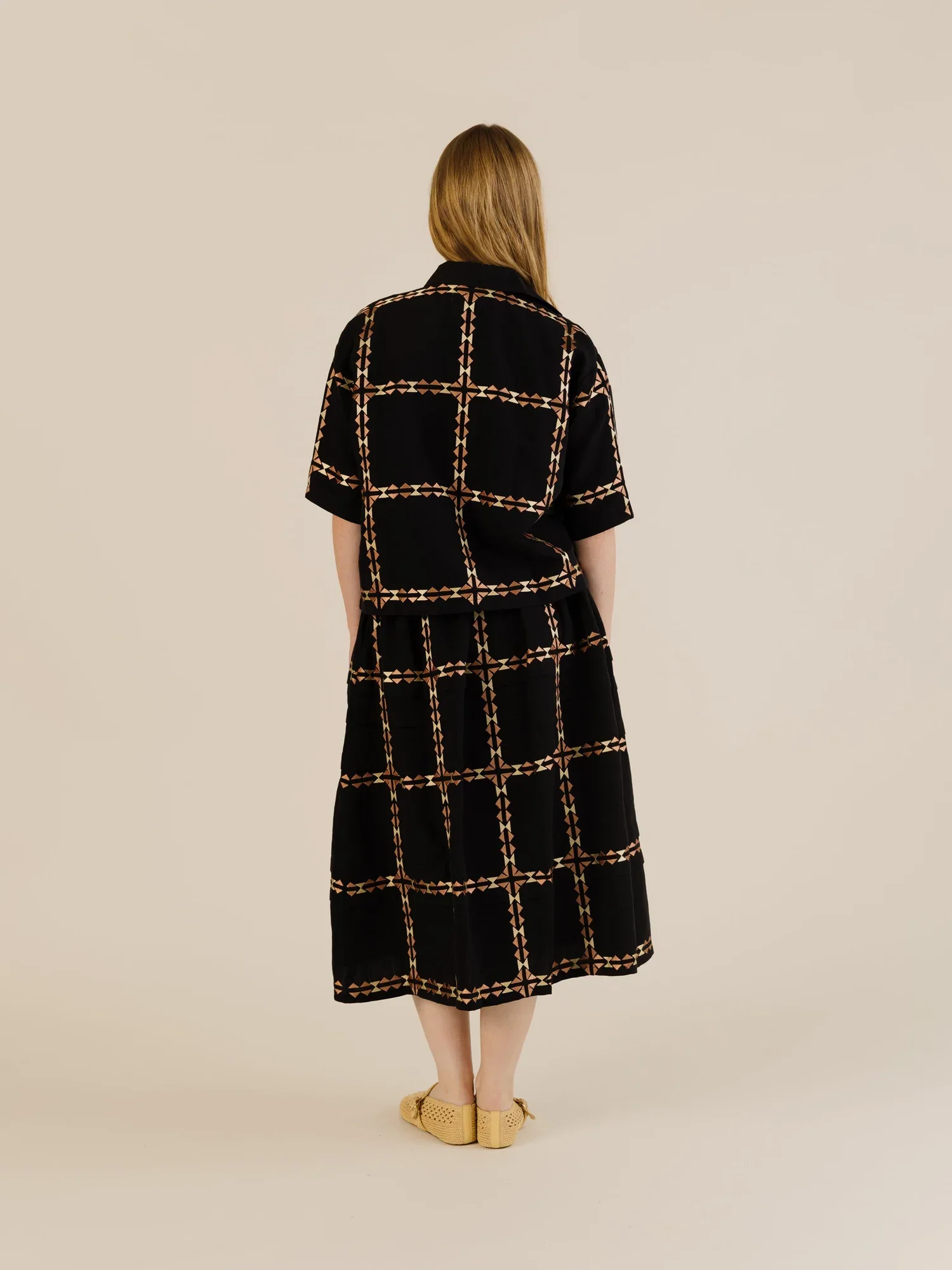 Sideline | Polly Shirt - Oat Embroidered - Image 3