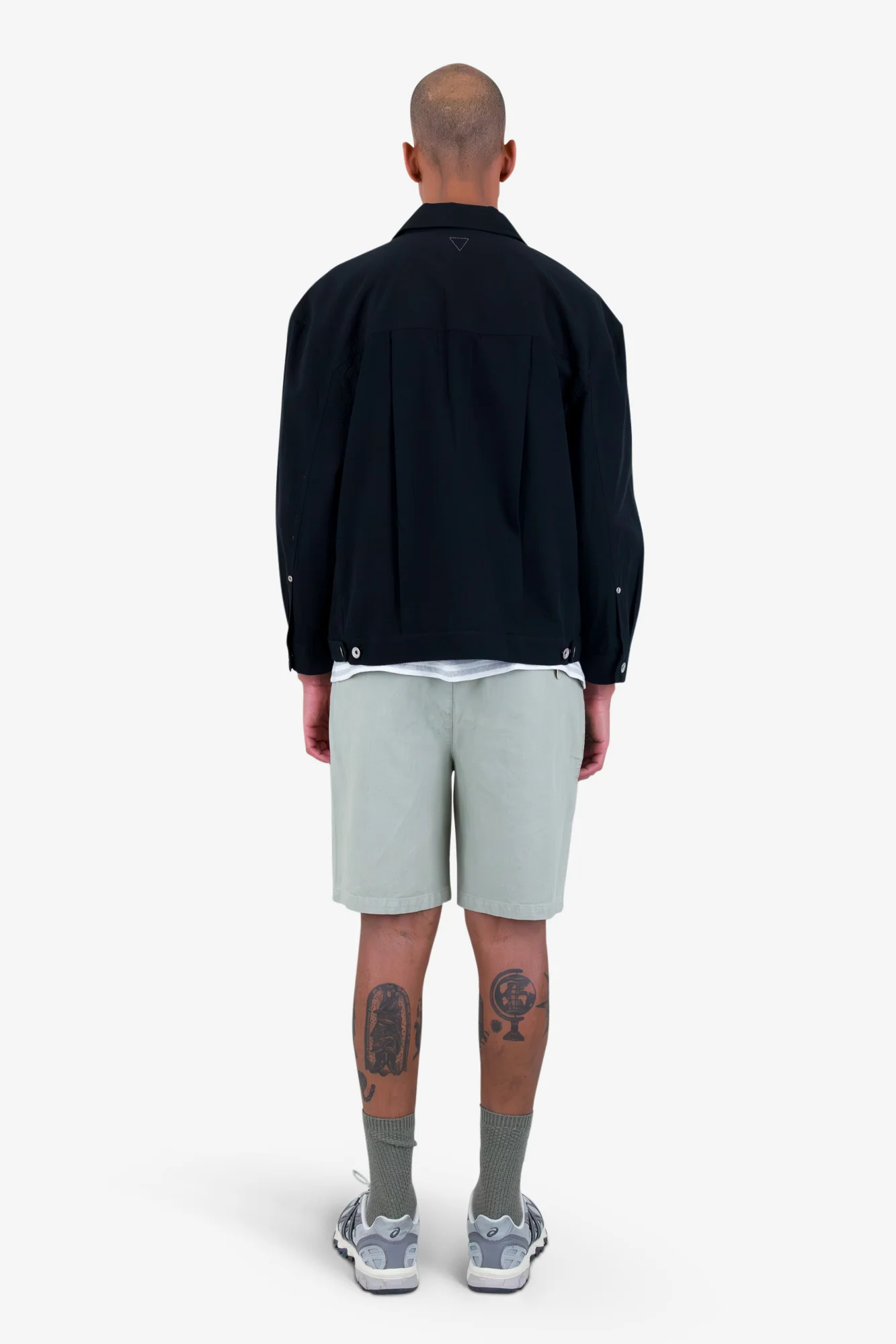 Trucker Jacket - Black Seersucker - Image 9