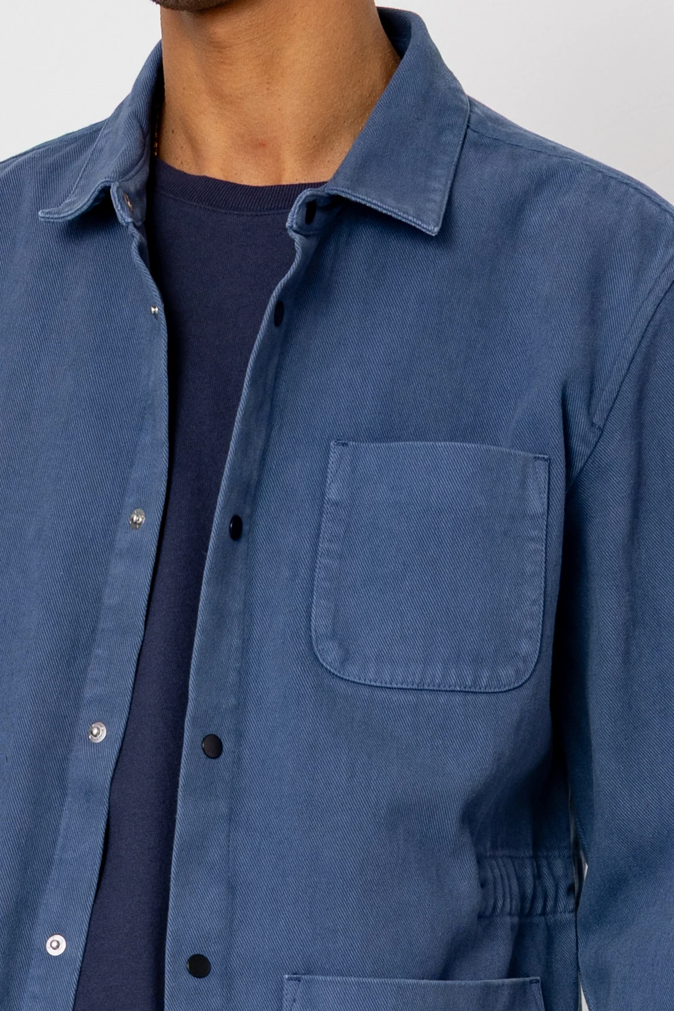 Twill Assembly Jacket - Dusty Blue - Image 5