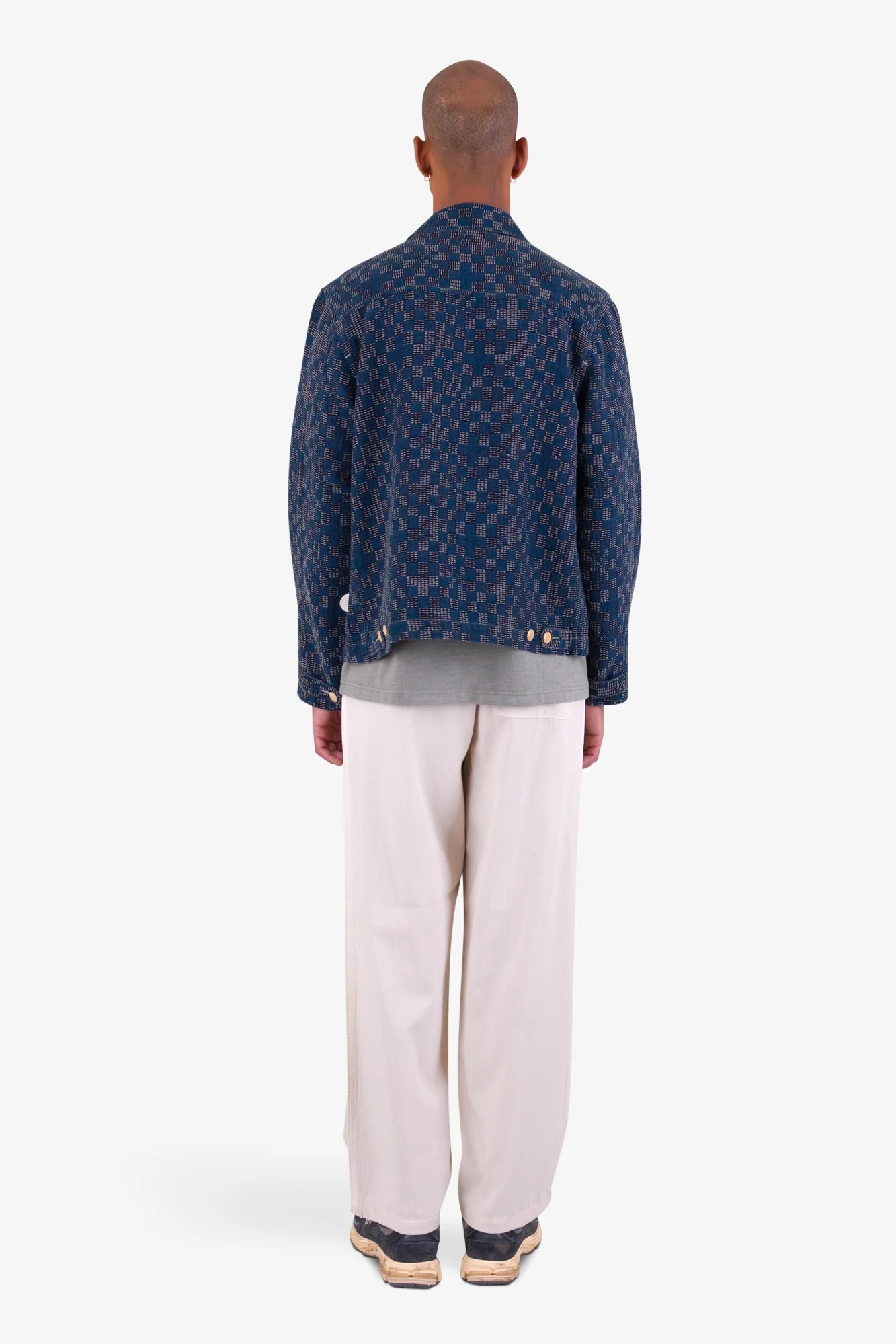 Wide Fit Trouser - Pumice Herringbone - Image 6