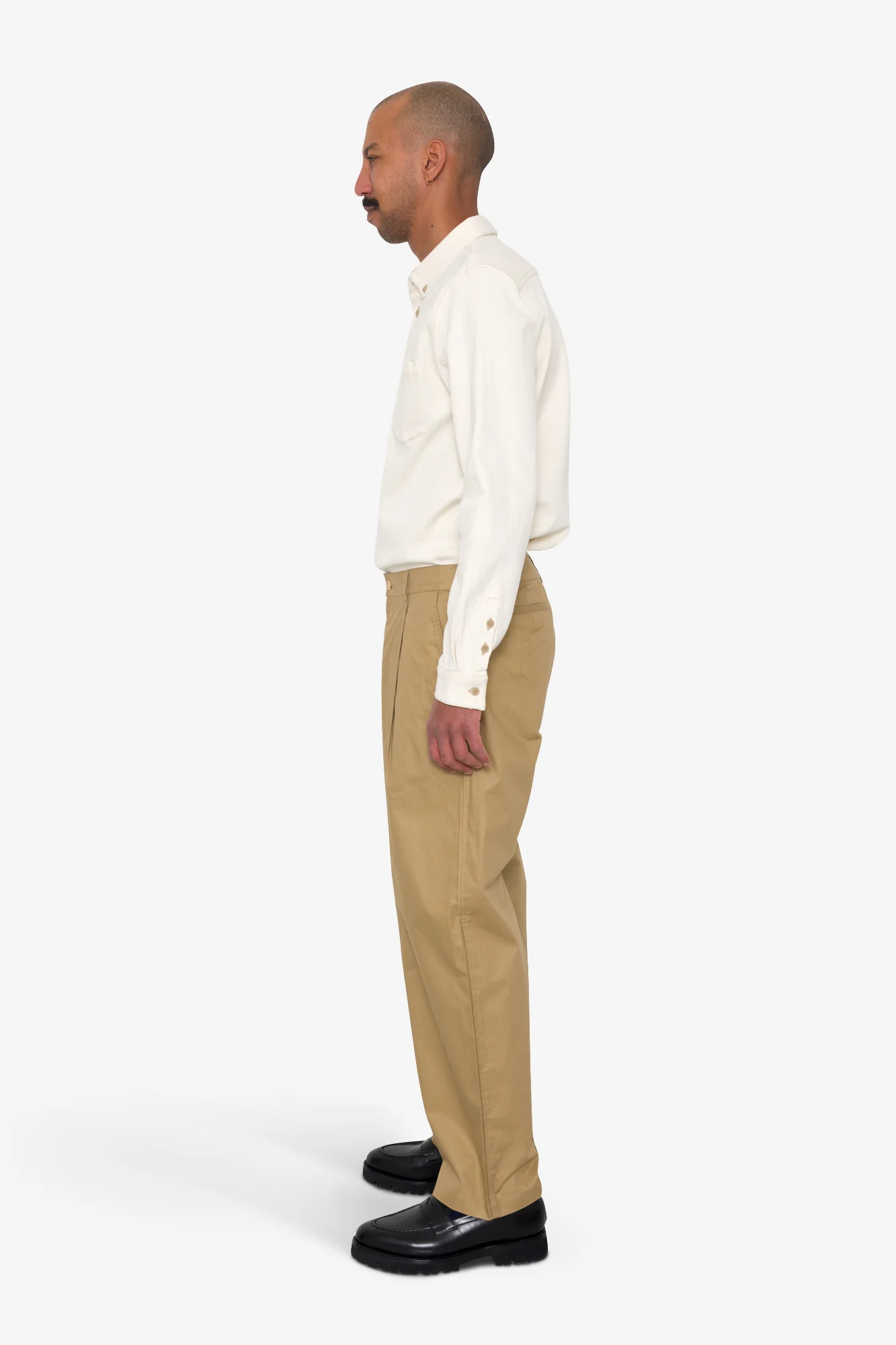 Wide Fit Trouser - Sand - Image 4