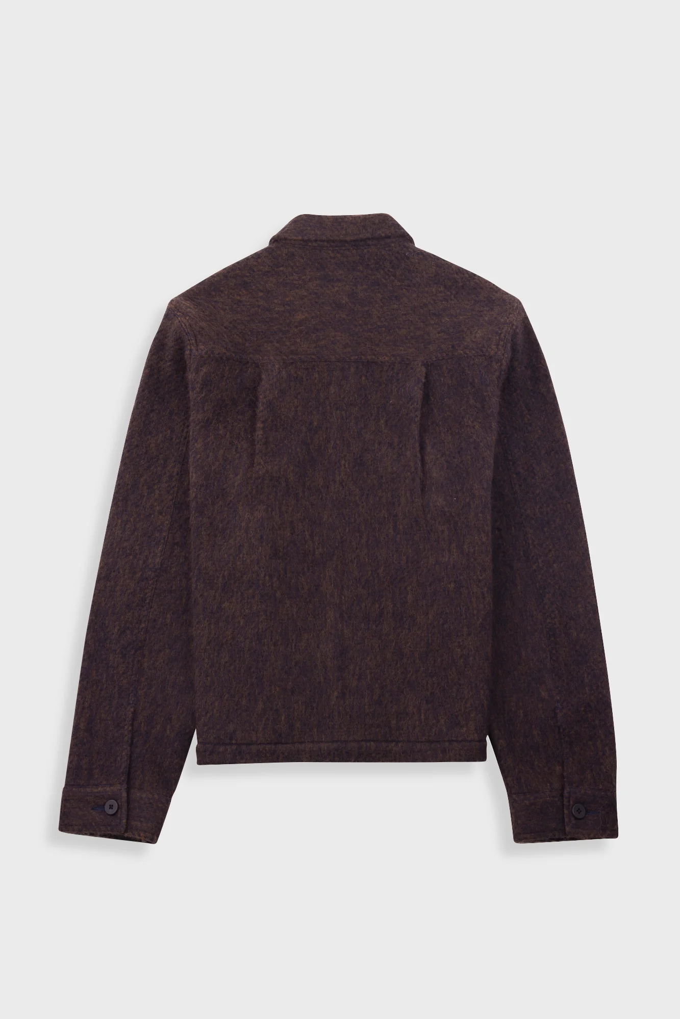 Zaki Jacket - Navy Espresso Brushed Wool - Image 9